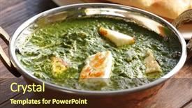  Presentation with indian food - Colorful theme enhanced with cheese curry indian food backdrop and a wine colored foreground