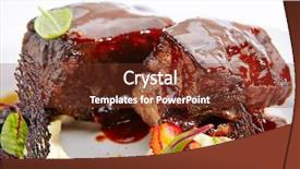  Presentation with veal - Audience pleasing slides consisting of cheese dill parsley zucchini eggplant backdrop and a tawny brown colored foreground