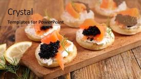  Presentation with indian sweets festive food - Slide deck featuring cheese festival - assorted festive canape background and a coral colored foreground