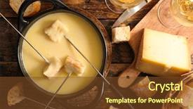 Presentation with cheese - Amazing PPT layouts having cheese fondue french gastronomy backdrop and a tawny brown colored foreground