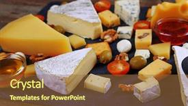  Presentation with cheese - Amazing presentation theme having cheese for tasting on table backdrop and a red colored foreground
