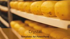  Presentation with storage - Beautiful PPT layouts featuring cheese in a storage room backdrop and a gold colored foreground