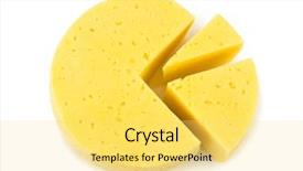  Presentation with circle graph for elementary - Presentation featuring cheese lika a circle diagram background and a yellow colored foreground