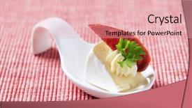  Presentation with porcelain - Cool new presentation theme with cheese on a porcelain spoon backdrop and a lemonade colored foreground