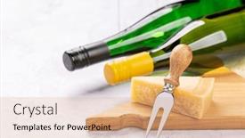  Presentation with wine cheese - Presentation theme with cheese-on-board-and-white background and a coral colored foreground