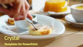  Presentation with milk dairy cheese yogurt sour - Cool new presentation design with cheese pancakes with sour cream backdrop and a  colored foreground