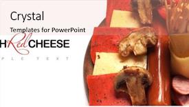  Presentation with cheese plate parmesan cheddar gouda - Slide set enhanced with cheese plate dutch red cheese background and a coral colored foreground