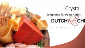  Presentation with cheese plate parmesan cheddar gouda - Colorful PPT theme enhanced with cheese plate dutch red cheese backdrop and a white colored foreground