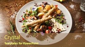  Presentation with camembert - Presentation theme enhanced with cheese-platter-for-two-goat background and a tawny brown colored foreground