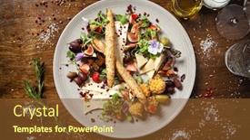  Presentation with modern food - Presentation design having cheese-platter-for-two-goat background and a tawny brown colored foreground