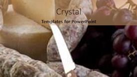  Presentation with cheese - Audience pleasing theme consisting of cheese-salami-grapes-and-redwine backdrop and a coral colored foreground