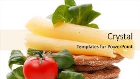  Presentation with white cheese - Beautiful slide set featuring cheese sandwich isolated on white backdrop and a yellow colored foreground