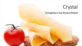  Presentation with white cheese - Colorful presentation enhanced with cheese sandwich isolated on white backdrop and a  colored foreground