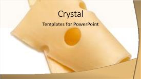  Presentation with white cheese - Cool new PPT theme with cheese slice isolated on white backdrop and a lemonade colored foreground