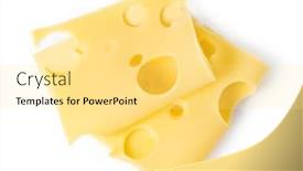 Presentation with white cheese - Slide deck featuring cheese-slice-isolated background and a blonde colored foreground