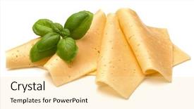  Presentation with lemongrass herb plant fresh leaves - Colorful PPT layouts enhanced with cheese slices and basil herb backdrop and a  colored foreground