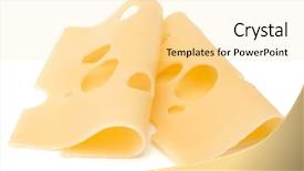  Presentation with white cheese - Audience pleasing presentation theme consisting of cheese slices isolated on white backdrop and a lemonade colored foreground