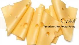  Presentation with brown sugar isolated on white - Cool new presentation design with cheese slices isolated on white backdrop and a  colored foreground