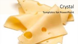  Presentation with white holstein friesian dairy cow - Amazing PPT theme having cheese slices isolated on white backdrop and a blonde colored foreground