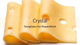  Presentation with white cheese - Presentation theme featuring cheese slices isolated on white background and a yellow colored foreground