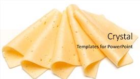  Presentation with shredded cheese - Audience pleasing presentation design consisting of cheese slices isolated on white backdrop and a  colored foreground