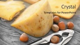  Presentation with vitamins on wooden herbal - Amazing theme having cheese with hazelnut and nutcracker backdrop and a  colored foreground