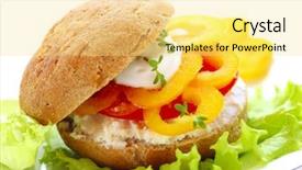  Presentation with miner - Amazing presentation theme having cheese yellow pepper and tomato backdrop and a  colored foreground