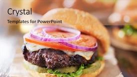  Presentation with beer - PPT layouts with cheeseburgers-with-wings-and-beer background and a coral colored foreground