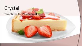  Presentation with cheesecake - Cool new presentation design with cheesecake - plate with piece of homemade backdrop and a lemonade colored foreground