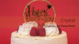  Presentation with cheesecake - Slide deck with cheesecake-homemade-birthday-cake background and a  colored foreground