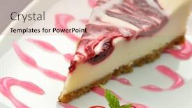  Presentation with cheesecake - Amazing slides having cheesecake with cherry close up backdrop and a coral colored foreground