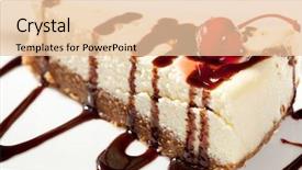  Presentation with cheesecake - Cool new presentation with cheesecake with chocolate sauce backdrop and a lemonade colored foreground