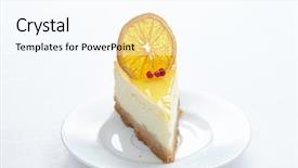  Presentation with cheesecake - Slides with cheesecake with orange background and a cool aqua colored foreground