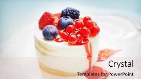  Presentation with cheesecake - Presentation having cheesecake background and a lemonade colored foreground