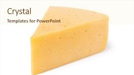  Presentation with cheddar - Beautiful slide deck featuring cheeses isolated on white background backdrop and a lemonade colored foreground