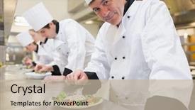  Presentation with personal chef - Cool new presentation with smiling chef's preparing their backdrop and a mint green colored foreground