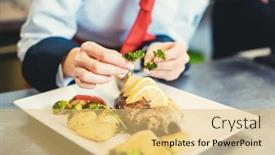  Presentation with fancy - Colorful PPT theme enhanced with chef-cook-in-a-fancy backdrop and a yellow colored foreground