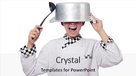  Presentation with monarch butterfly isolated on white - PPT layouts enhanced with chef hat - funny male cook isolated background and a  colored foreground