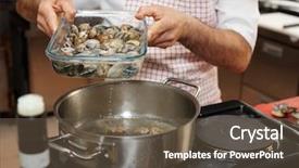  Presentation with clams - Cool new theme with clams stay to make perfect backdrop and a tawny brown colored foreground