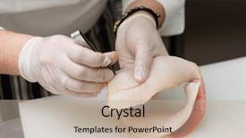  Presentation with bone fish - Beautiful PPT layouts featuring chef is removing bones backdrop and a  colored foreground