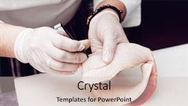  Presentation with bone fish - Slide deck enhanced with chef is removing bones background and a  colored foreground