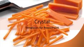  Presentation with gem stones smudge sticks - Amazing theme having chef knife - cutting carrots into julienne sticks backdrop and a gold colored foreground