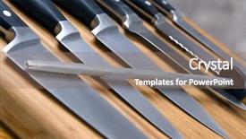 Presentation with high quality - PPT theme having chef knife - set of high quality kitchen background and a violet colored foreground