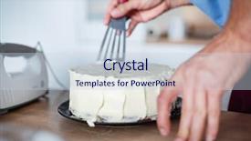  Presentation with cake durian - Amazing theme having chef making red velvet cake backdrop and a sky blue colored foreground