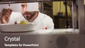  Presentation with restaurant kitchen - Cool new slides with chef reading his order backdrop and a dark gray colored foreground