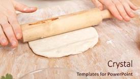  Presentation with dough - Slides enhanced with chef rolling out dough background and a lemonade colored foreground