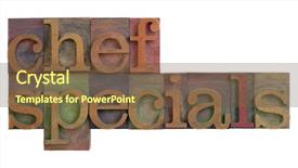  Presentation with color blocks - Beautiful slides featuring chef specials words in vintage backdrop and a  colored foreground