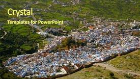  Presentation with morocco - Colorful slides enhanced with chefchaouen blue town morocco bird backdrop and a tawny brown colored foreground