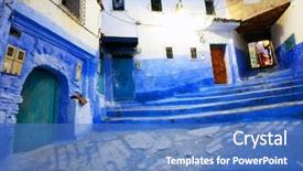  Presentation with morocco - Colorful PPT layouts enhanced with chefchaouen old medina morocco africa backdrop and a teal colored foreground