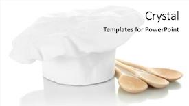  Presentation with chef - Cool new presentation design with chef's hat with spoons backdrop and a white colored foreground